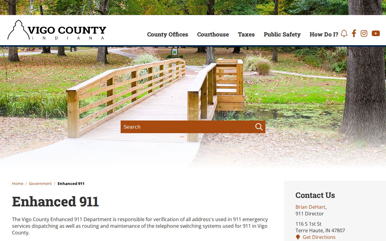Terre Haute street directory Vigo County E911 address verification